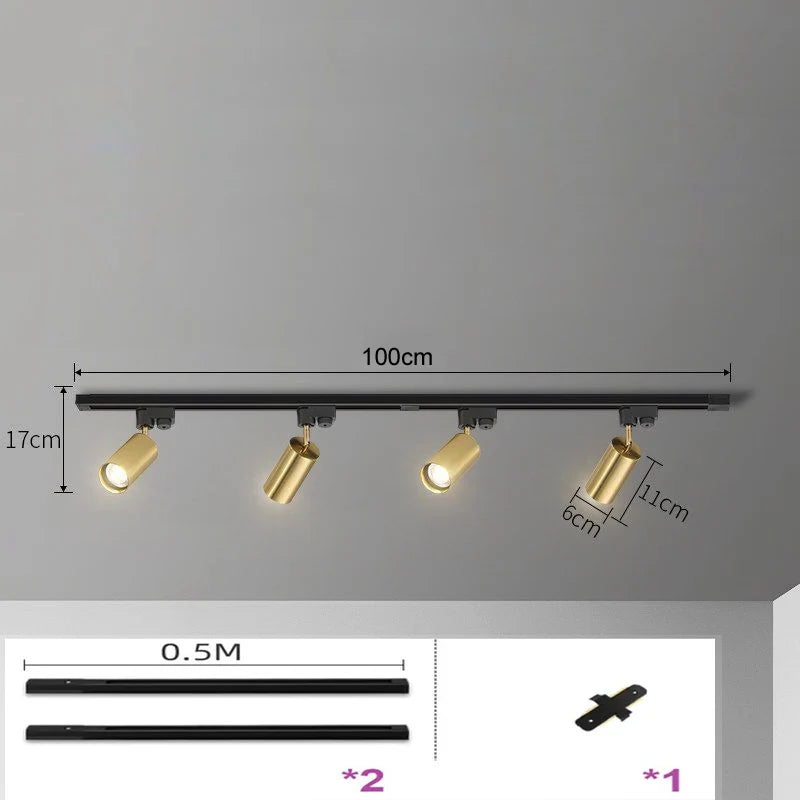 Elegant GU10 LED Track Light Fixture - Contemporary Ceiling Spotlight