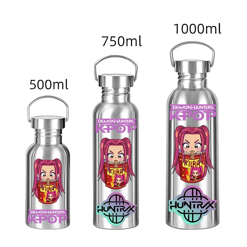 KPop Style Stainless Steel Water Bottle - 500/750/1000ML