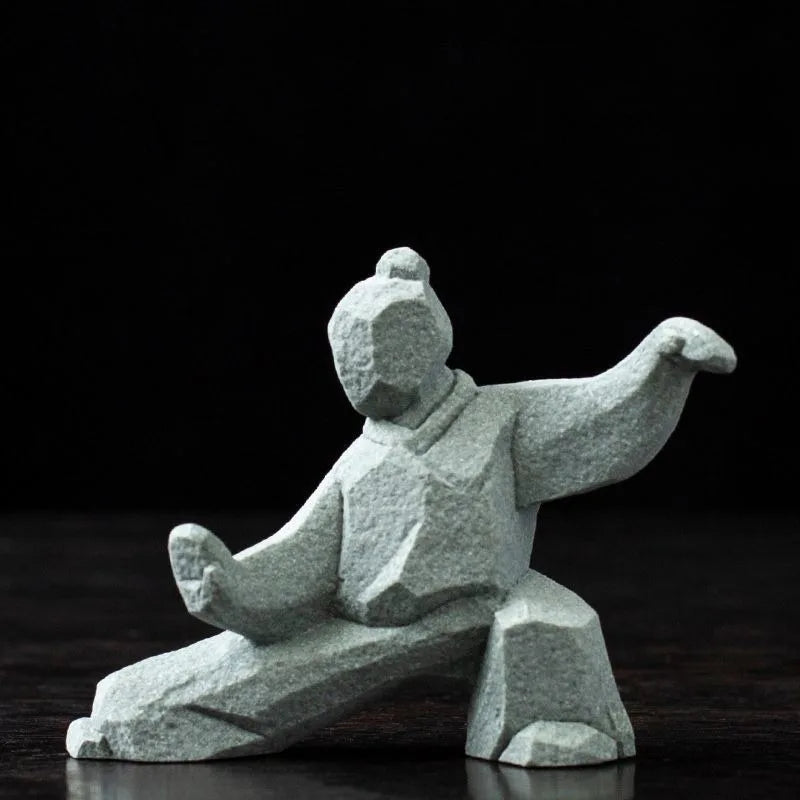 Artistic Tai Chi Warrior Figurine - Elegant Home Decor