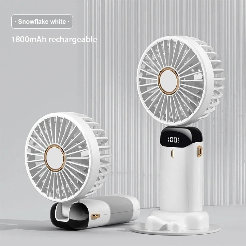 KUALOOL 5-Speed Portable Neck Fan with USB Rechargeable Battery