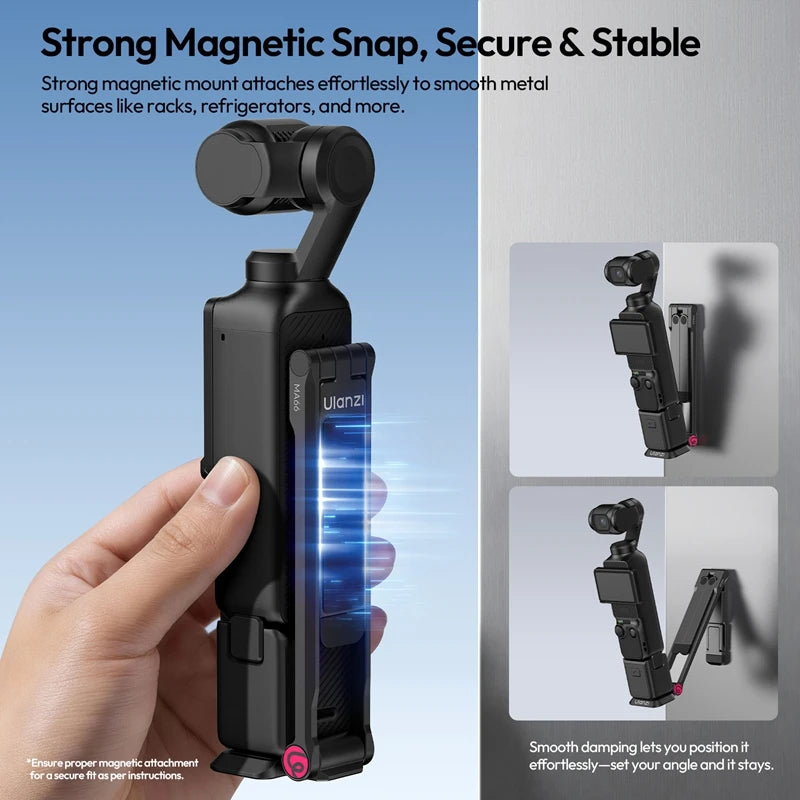 Ulanzi MA66 Magnetic Tripod: Foldable Selfie Stick for DJI Pocket 3