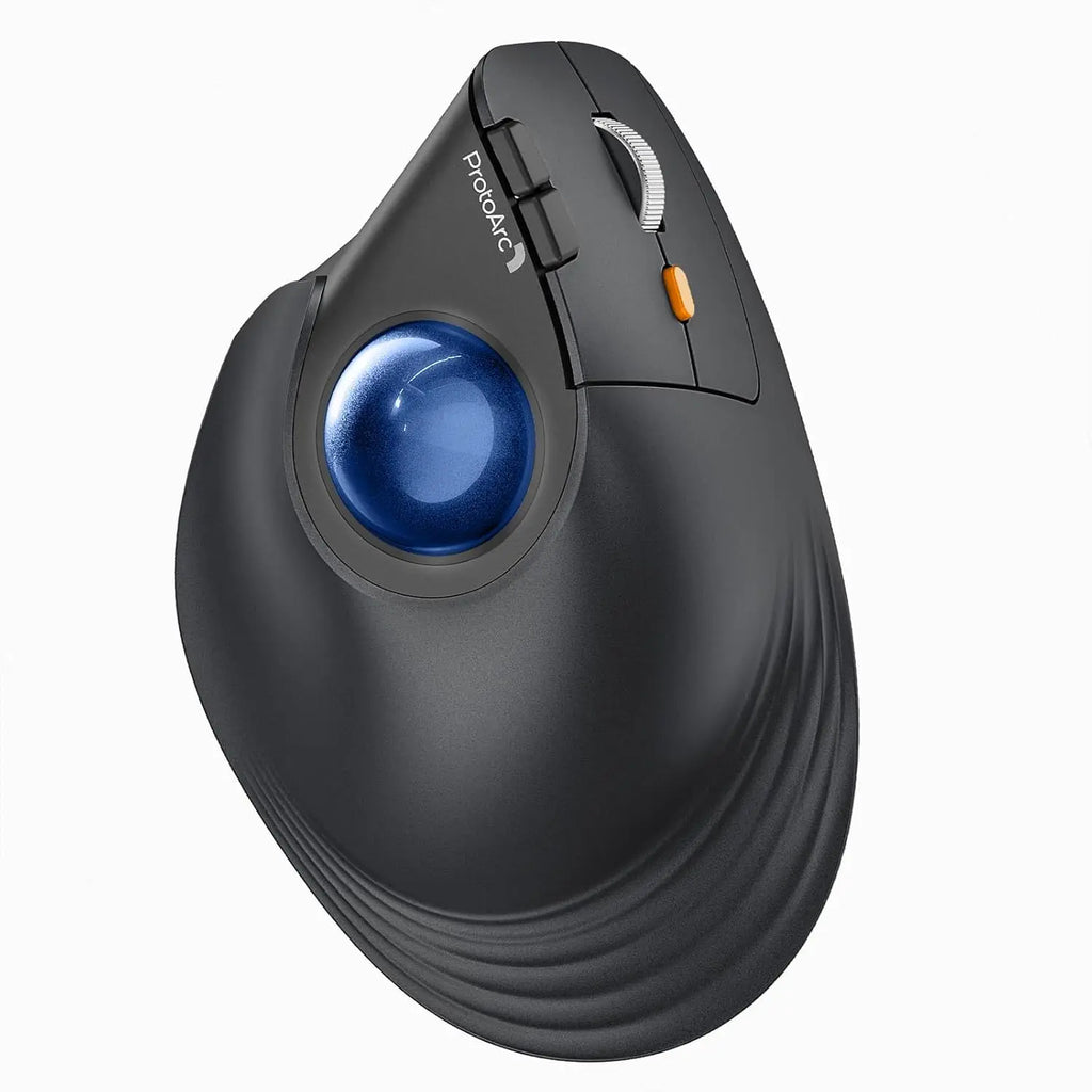 ProtoArc Ergonomic Vertical Trackball Mouse - Wireless & Rechargeable