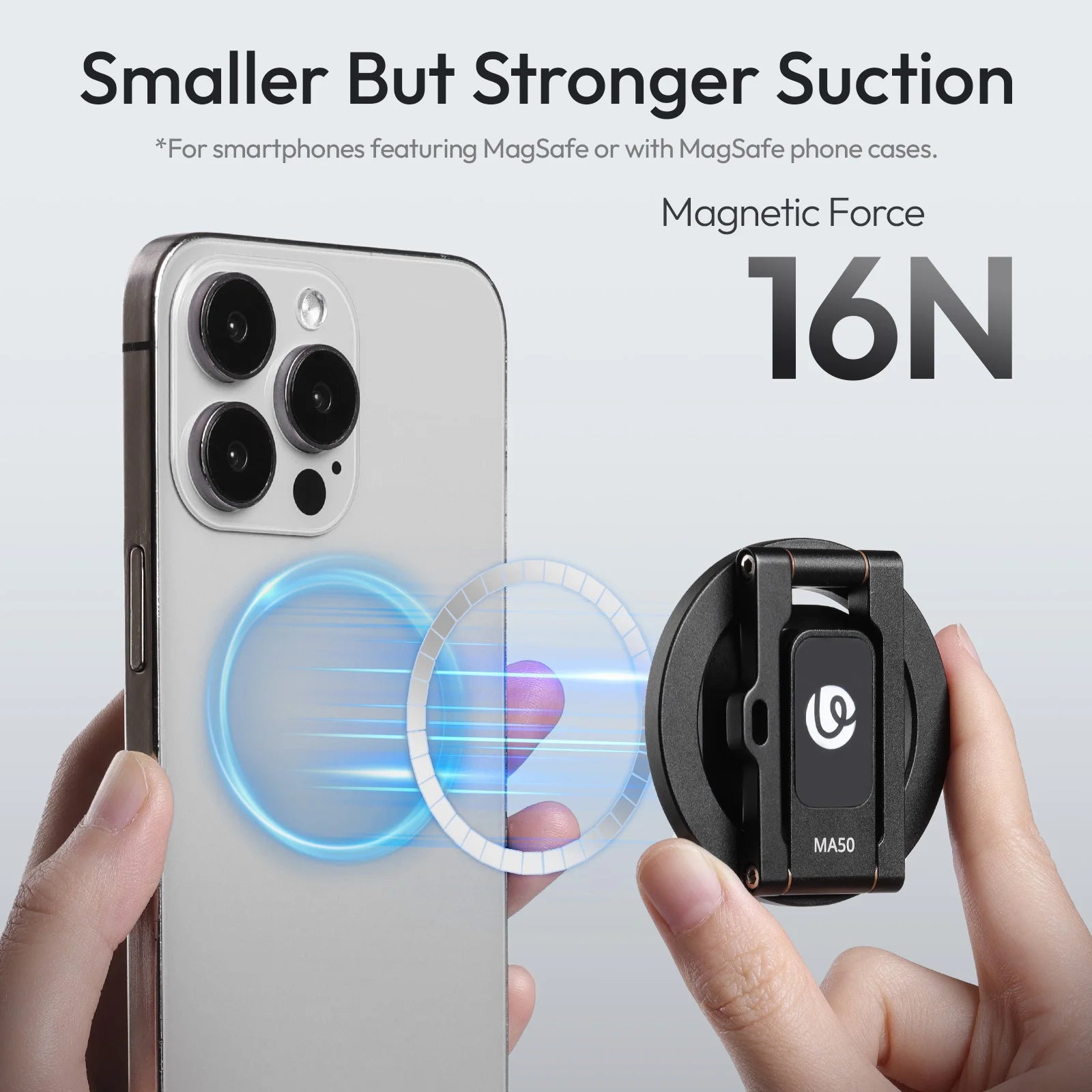 Ulanzi MA50 Magnetic Phone Holder - Foldable Mount for Tripods