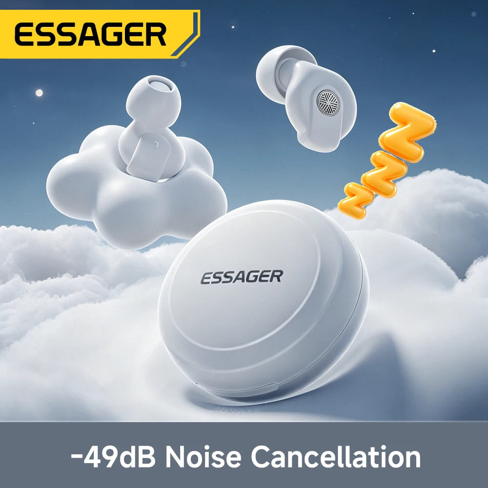 Essager Noise-Canceling Silicone Earplugs for Sleep & Study - 45-49dB