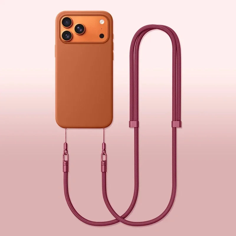 iPhone Air 17 Pro Max Multifunctional Crossbody Phone Case & Lanyard