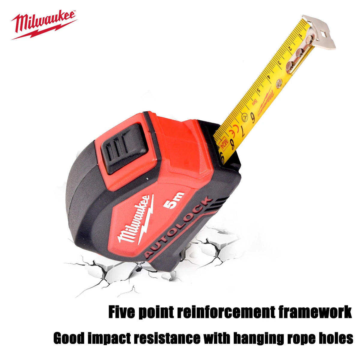 Milwaukee 5m & 8m Precision Self-Locking Tape Measure – Durable & Accurate