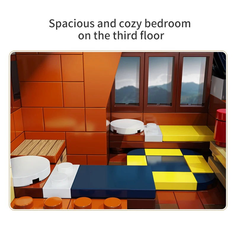 Cada Forest Tree House Building Blocks with LED Light - 1155 Pieces