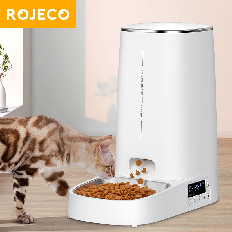 ROJECO 4L Smart Automatic Pet Feeder - Easy Portion Control