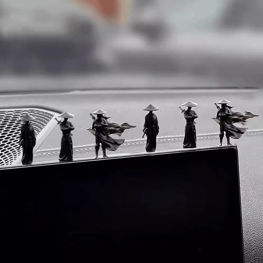 Set of 6 Mini Chinese Swordsman Figurines – Stunning Decor for Collectors