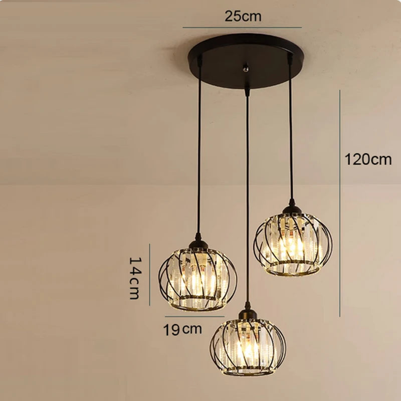 Luxury Crystal Chandelier - Modern LED Pendant Light for Dining Room