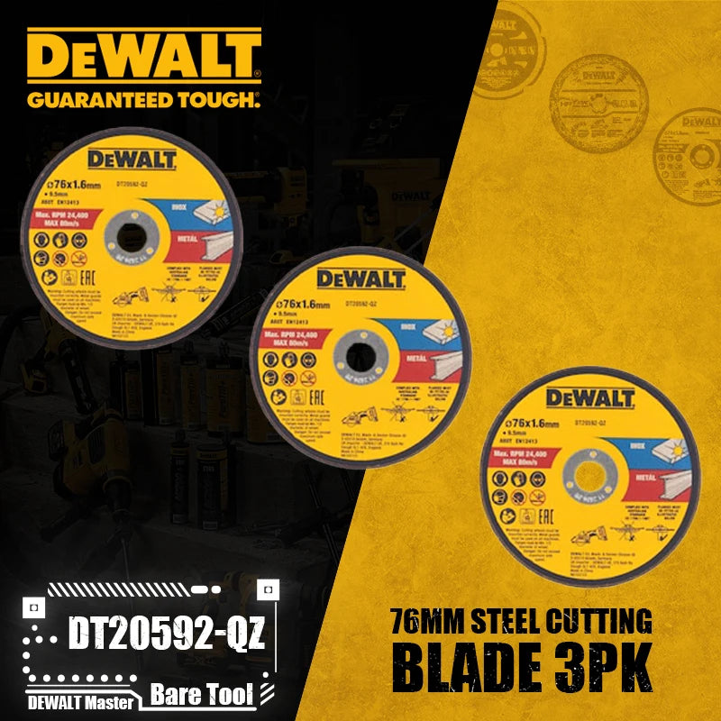 DEWALT 76MM Blade Set - Multi Material, Diamond Tile & Steel Cutting