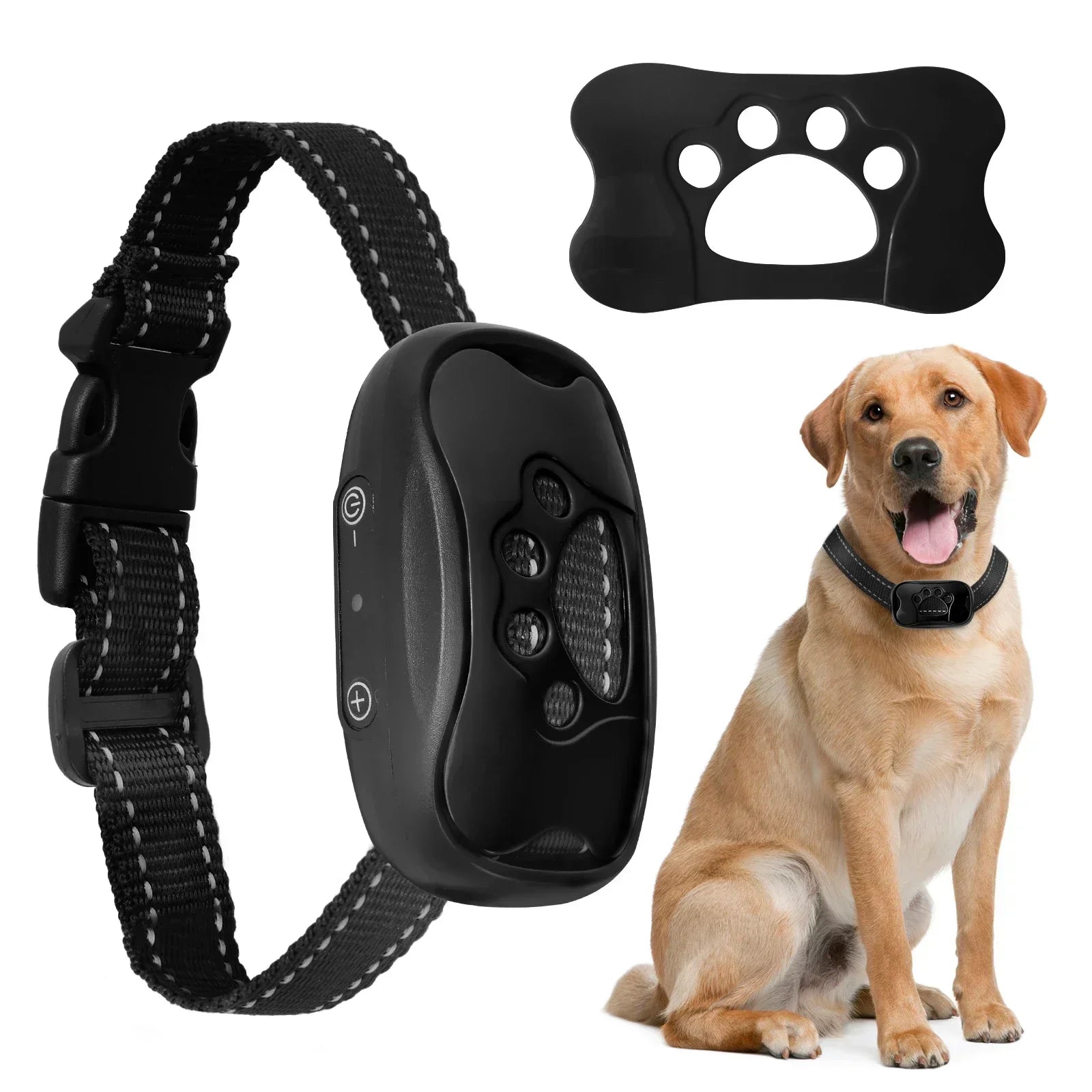 Ultrasonic Anti-Bark Dog Training Collar - Rechargeable, Effective Control