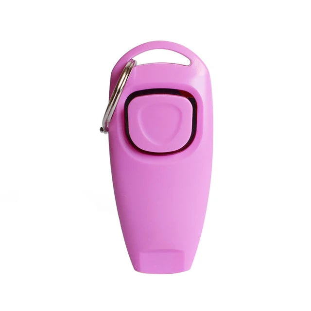 2-in-1 Dog Training Clicker & Whistle Aid Tool with Key Ring