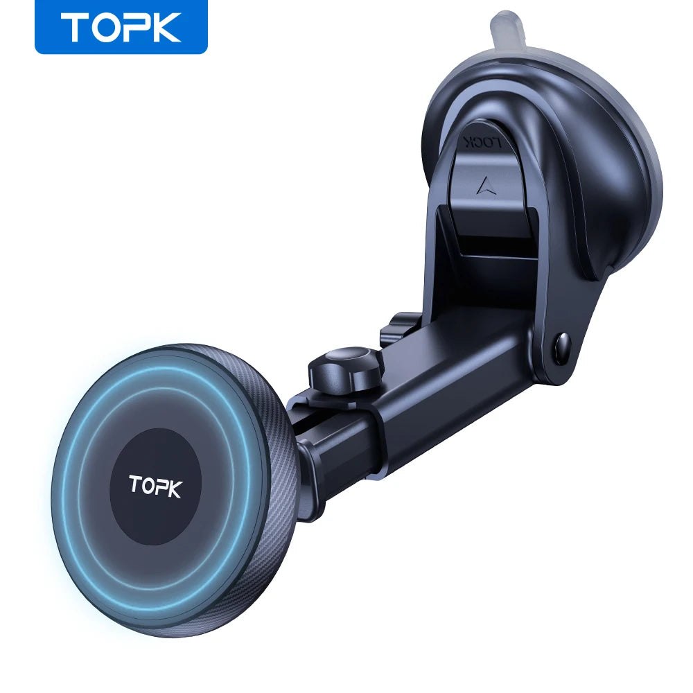 TOPK Magnetic Universal Car Phone Holder - 360° Rotating Mount