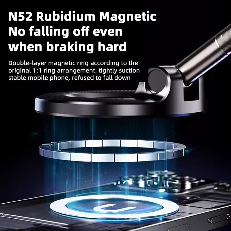 K007 Magnetic Phone Holder - 360° Adjustable Suction Stand for All Phones