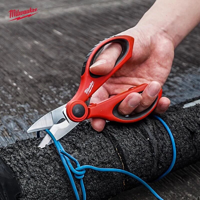 Milwaukee Electrician Scissors - Multi-Purpose Cable Stripping & Crimping