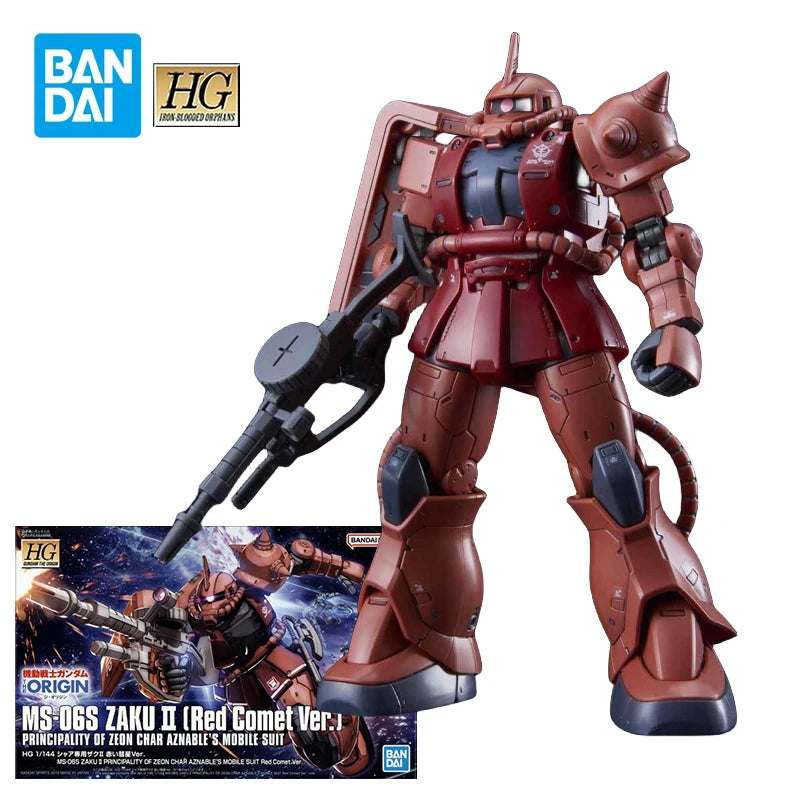 Bandai HG Zaku II Red Comet Ver - Gundam Model Kit for Collectors