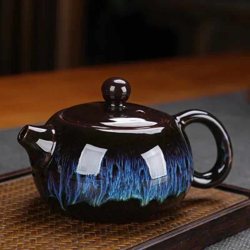 Elegant Handmade Ceramic Tea Set - Teapot & 4 Cups for Kungfu Tea