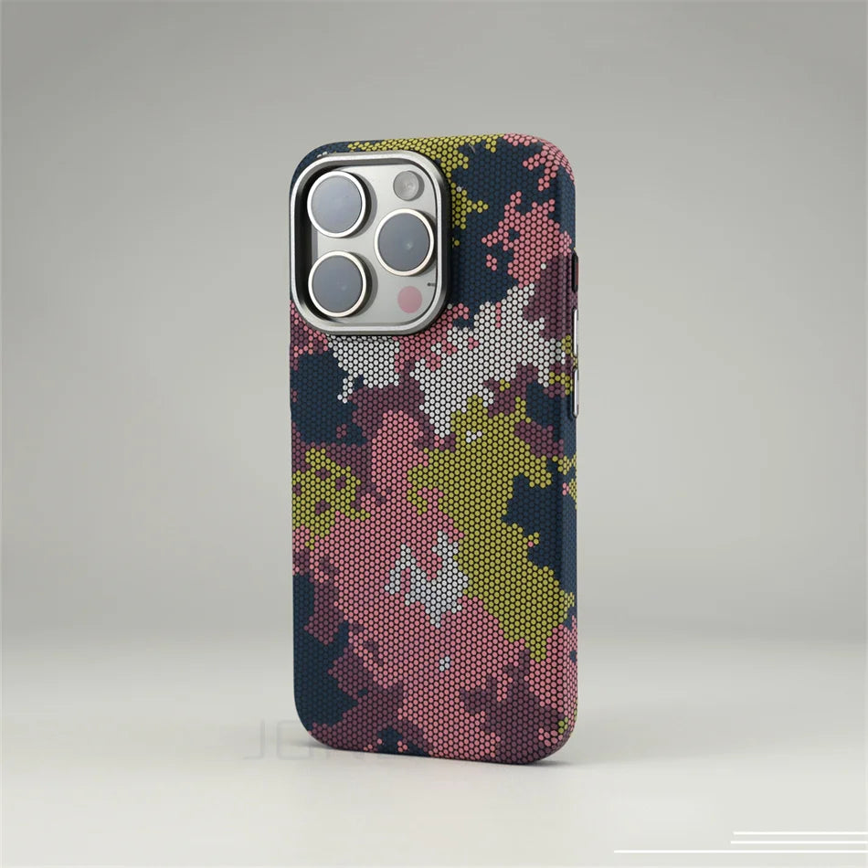 Magnetic Carbon Fibre Pattern Case for iPhone 13/14/15 Pro Max