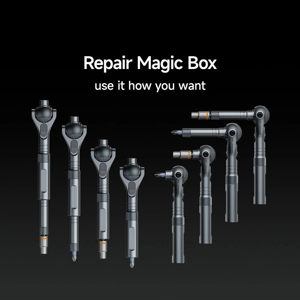 DUKA RS2 Extendable Ratchet Screwdriver Set with 28 S2 Magnetic Bits