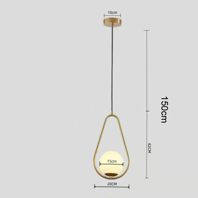 Modern Glass Ball Pendant Light for Dining & Kitchen - Ramalho