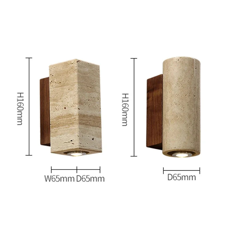 Wabi Sabi Marble LED Wall Lamp - Elegant & Eco-Friendly Lighting