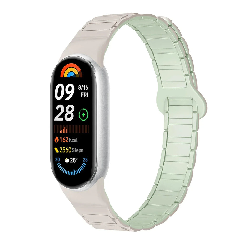Premium Two-Tone Silicone Sports Watchband for Xiaomi Mi Band 8/9/10