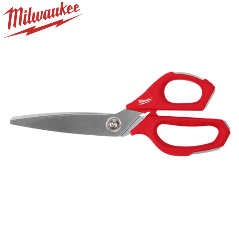 Milwaukee Jobsite Offset Scissors - Durable, Micro-Serrated, All-Metal Design