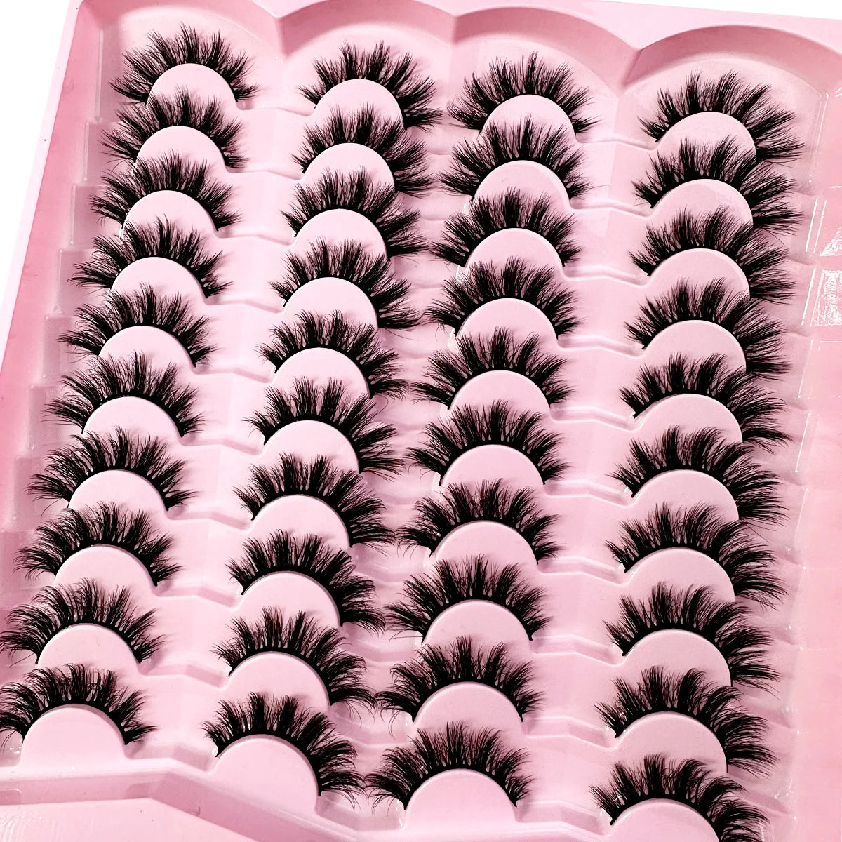 20 Pairs 5D Fluffy D Curl Lashes - Thick & Soft Cat Eye Extensions
