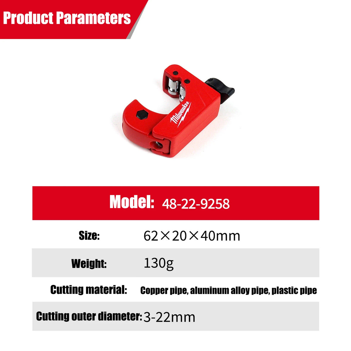 Milwaukee Mini Copper Pipe Cutter - Portable & Precise Plumbing Tool