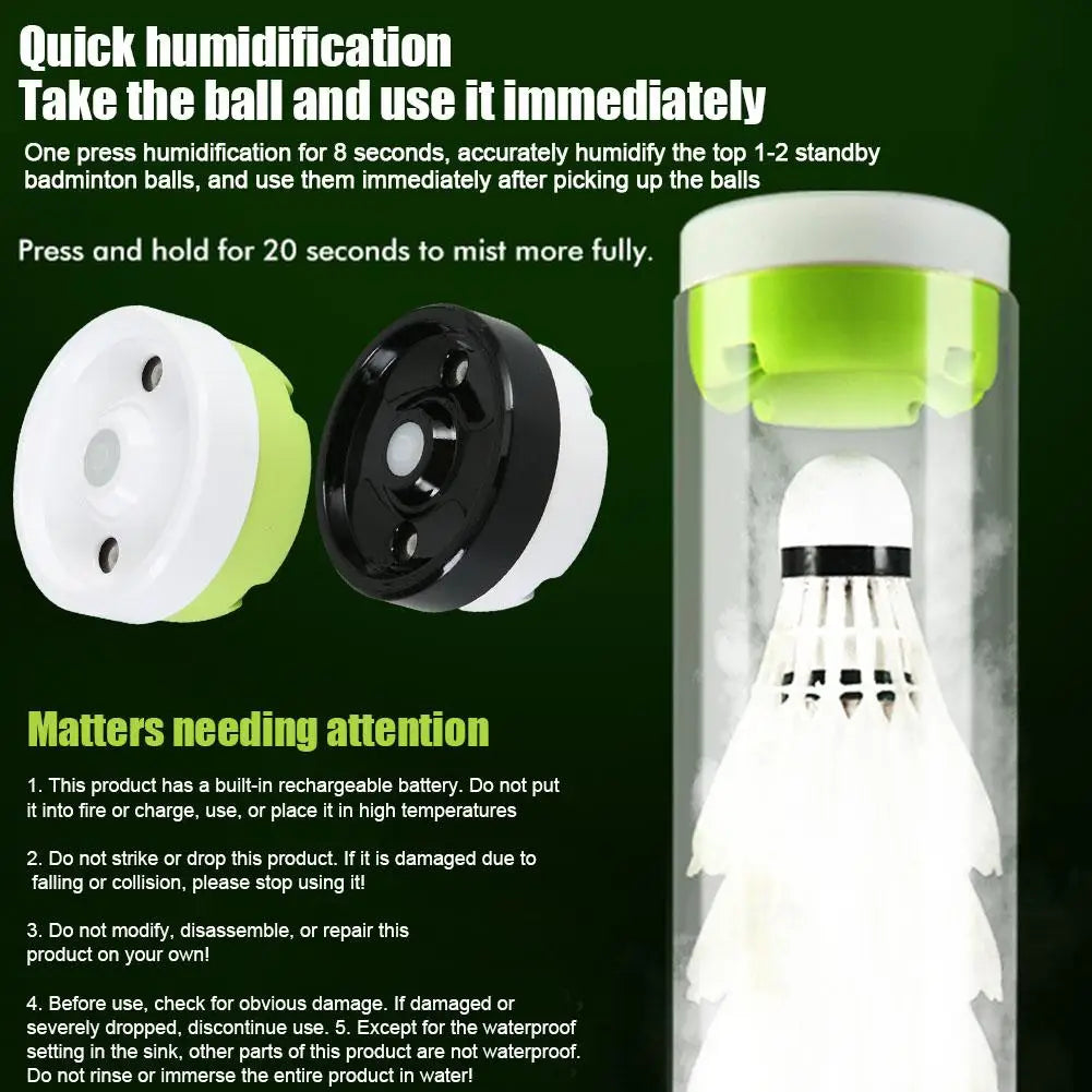 Portable Badminton Shuttlecock Humidifier for Enhanced Performance