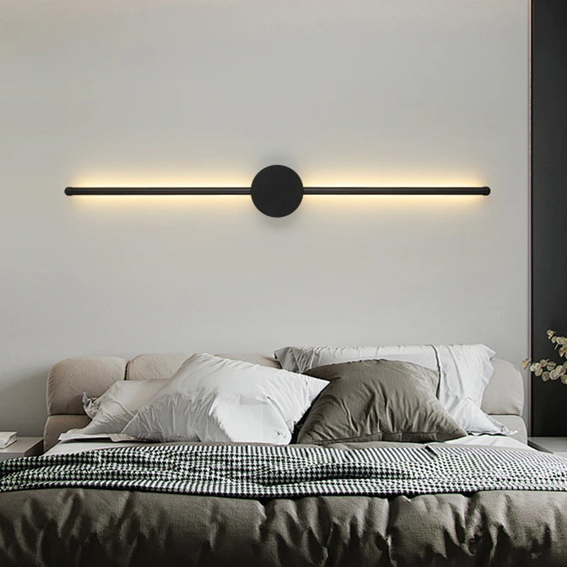Modern Black LED Wall Lamp - Stylish Interior Lighting for Any Room