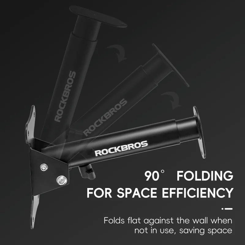 ROCKBROS Adjustable Bike Wall Mount - Space-Saving Design