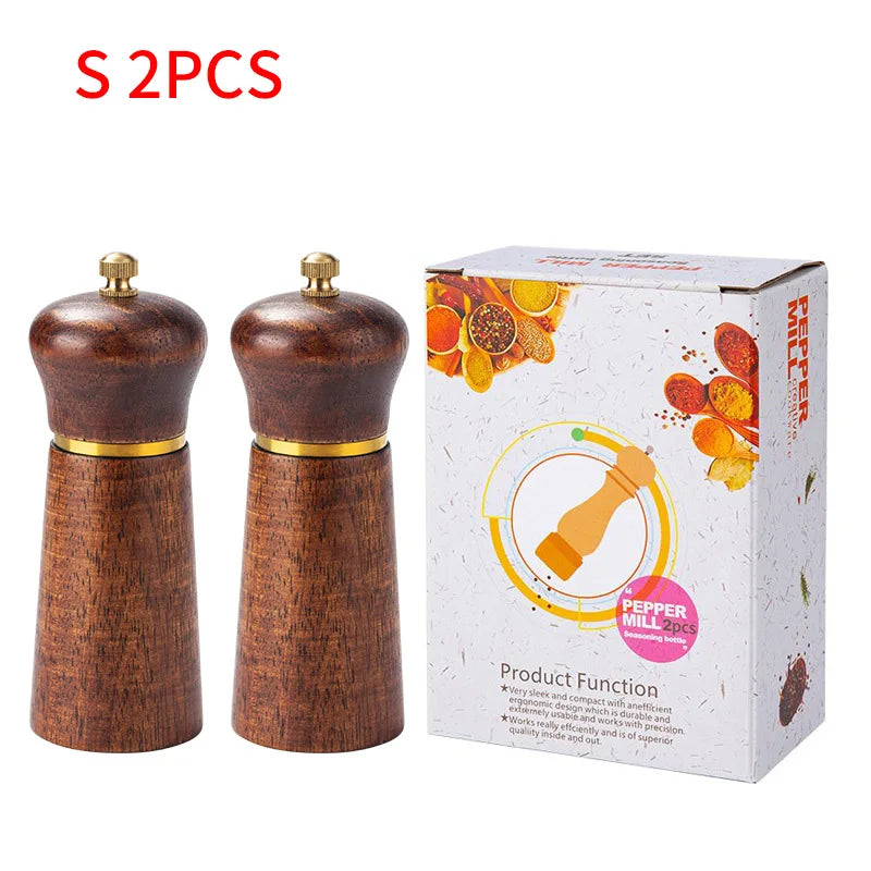 Antique Wood Pepper Mill - Stylish Salt and Pepper Grinder