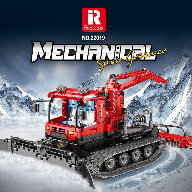 MOULD KING Remote Control Snow Groomer Building Blocks Vehicle for Kids