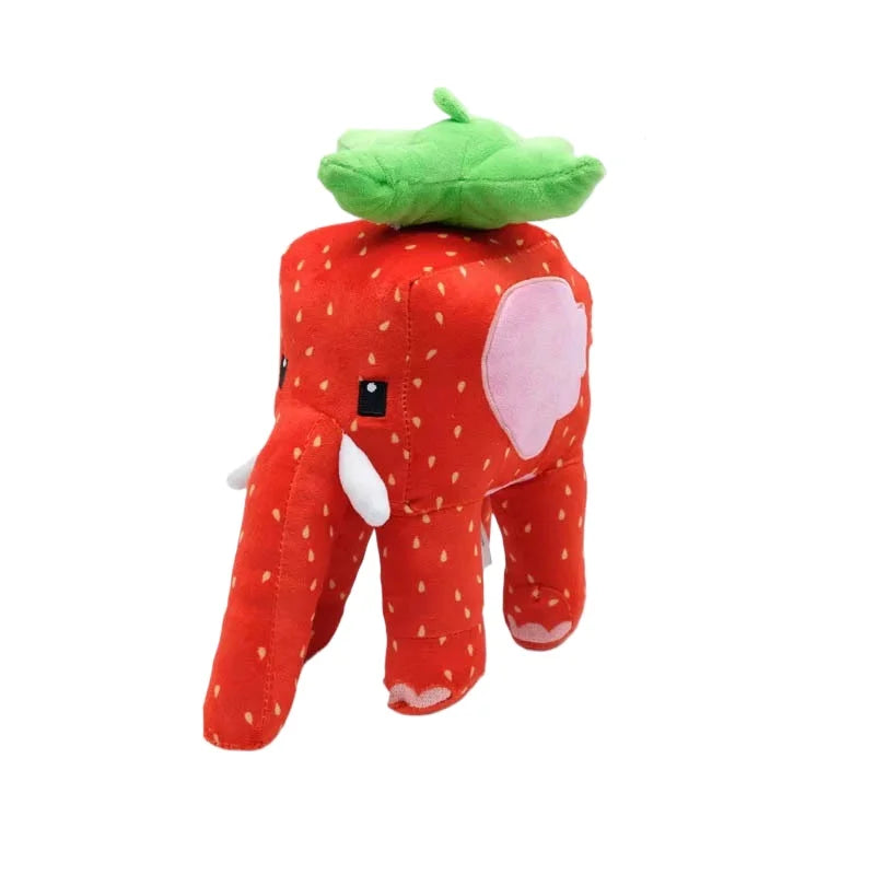 Plush Strawberry Elephant Doll - Cute Anime Gift for All Ages