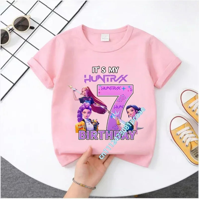 K-Pop Demon Hunters T-Shirt - Fun Summer Tee for Kids 7-13