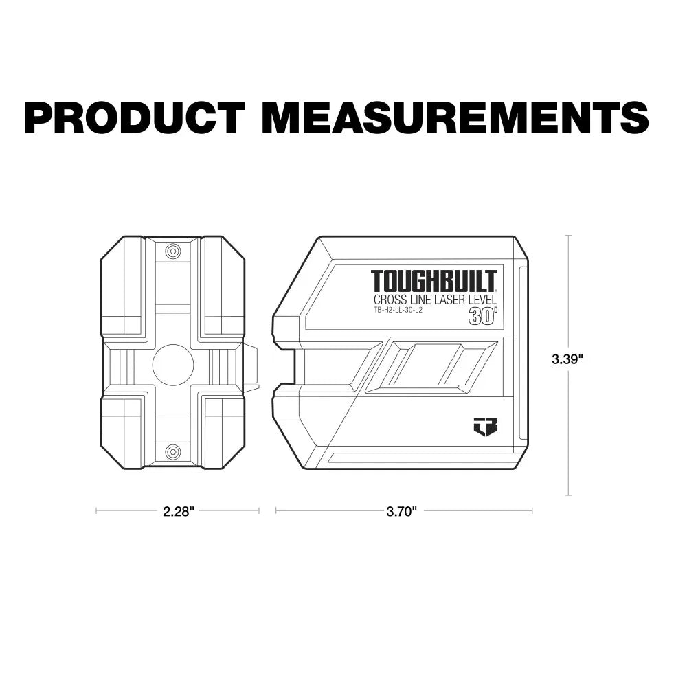 ToughBuilt 30-ft Green Beam Self-Leveling Laser Level for Precision Layout
