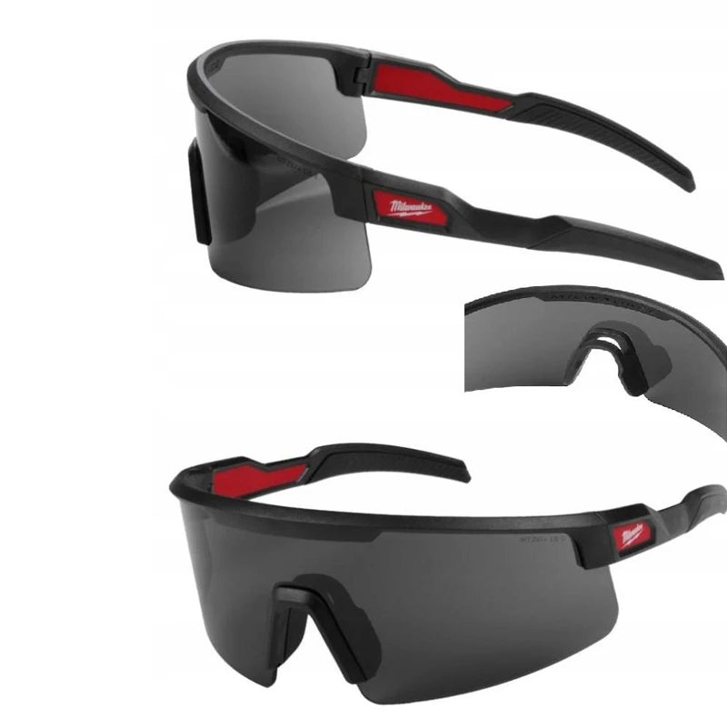 Milwaukee Large Format Safety Glasses - Tinted Anti-Scratch Anti-Fog Goggles
