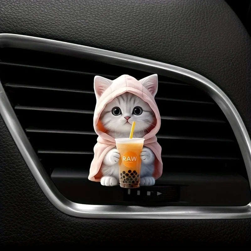 Cute Cat Aromatherapy Vent Clip - Long-Lasting Fragrance & Decor