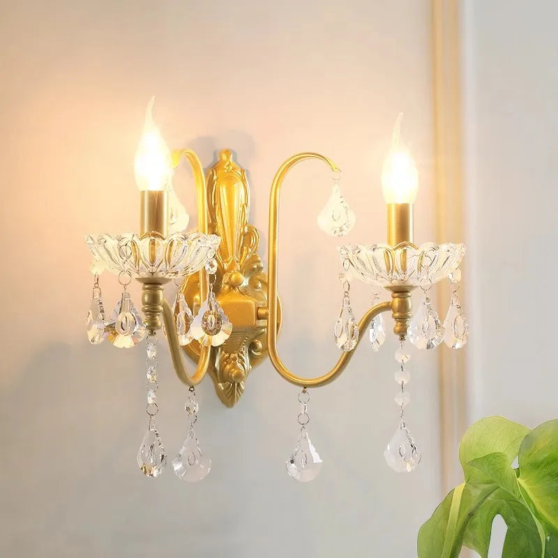 Elegant Crystal Wall Lamp - Modern Zinc Alloy Design for Any Room