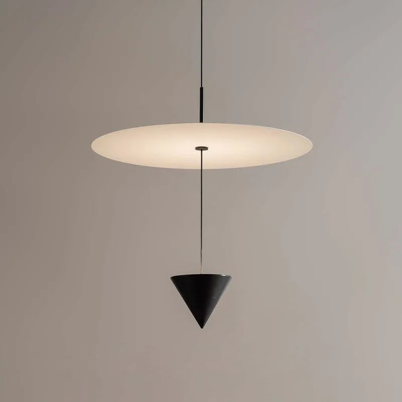 Modern Adjustable Black LED Pendant Light for Living and Dining Spaces