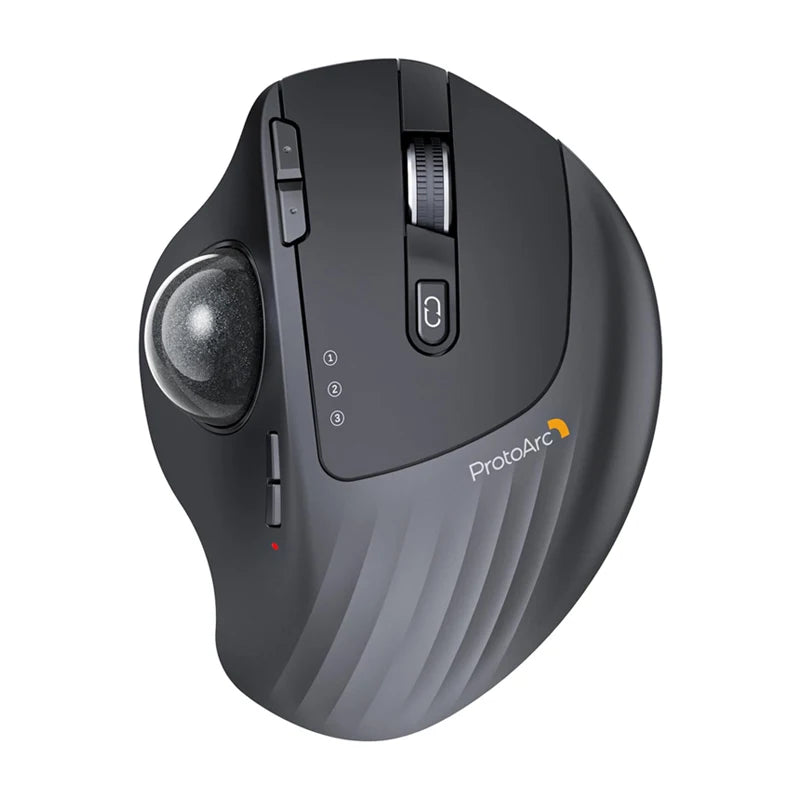ProtoArc Ergonomic Bluetooth Trackball Mouse - Rechargeable Comfort