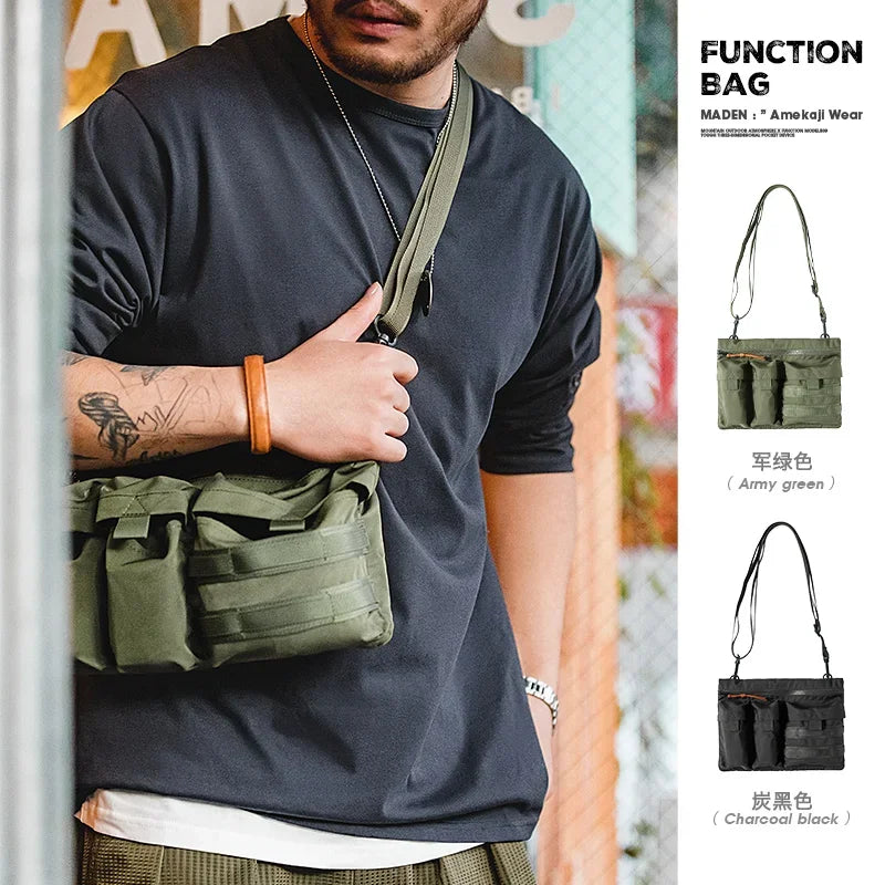 Maden 2023 Multi-Pocket Men's Crossbody Bag - Versatile & Durable