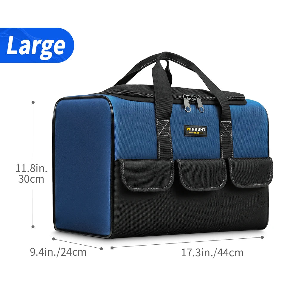 WINHUNT Heavy Duty Wide Mouth Tool Bag - Perfect for Electricians & Mechanics