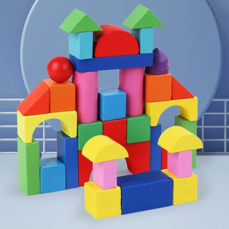 Montessori 34PCS Geometric Puzzle Toy - Fun Learning Blocks for Kids