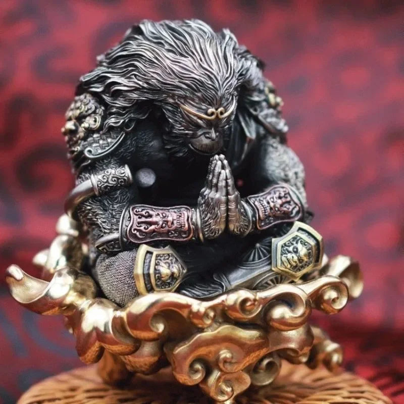 Handmade Brass Monkey Desktop Decoration - Unique Wukong Ornaments