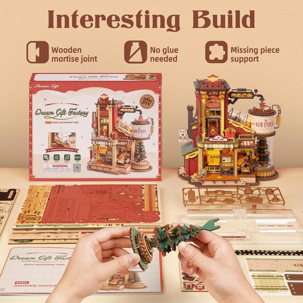 Robotime Wooden Music Box - Enchanting Christmas Gift Puzzle