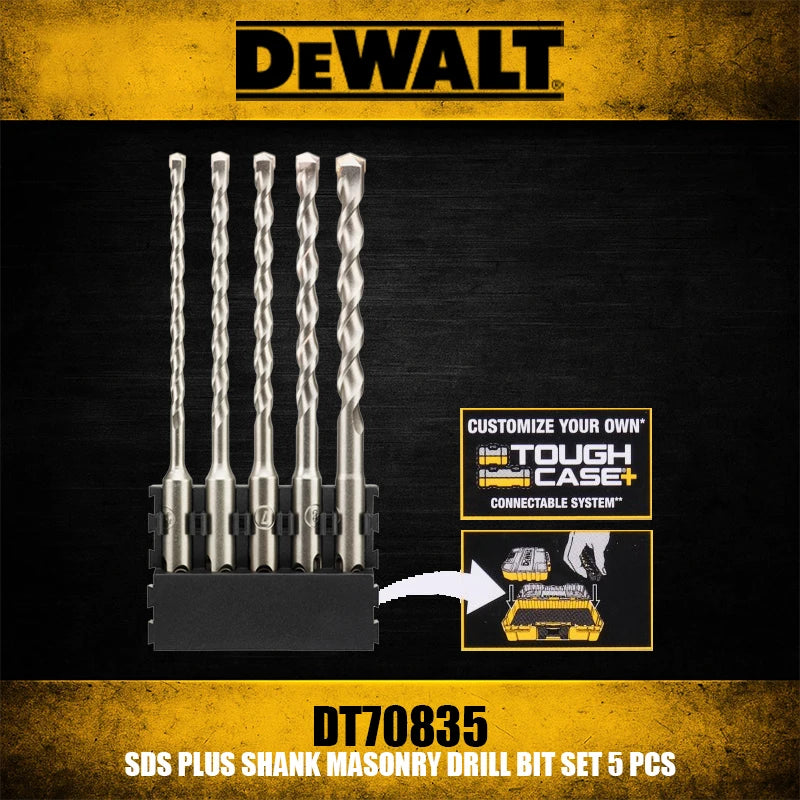 DEWALT SDS Plus Masonry Drill Bit Set - 5 Piece Power Tool Essentials