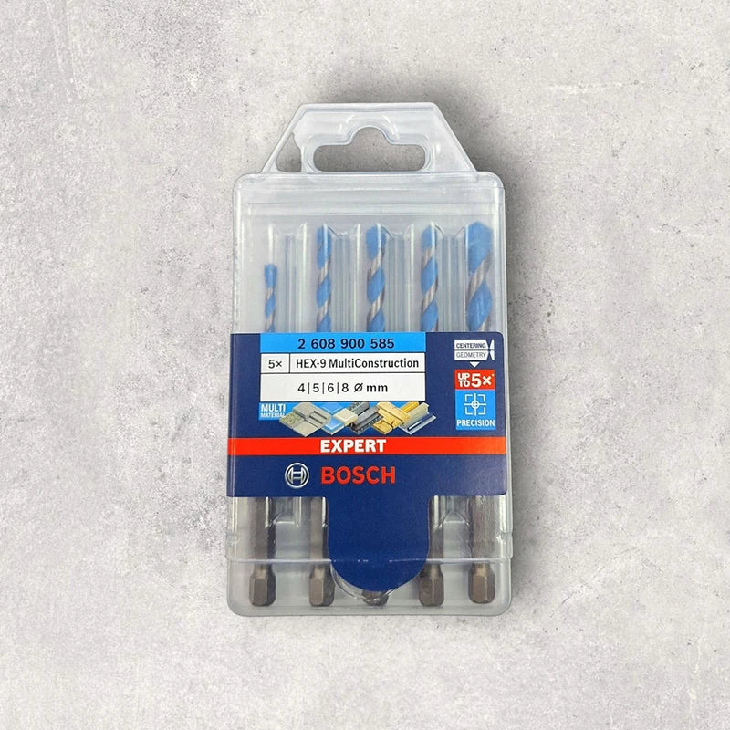 Bosch Hexagonal Twist Drill Bits Set (4/5/6/6/8mm) - 5-Piece Set